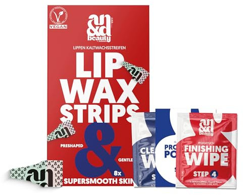ANDbeauty Oberlippen Wachsstreifen Damen | perfekt zum Enthaaren der Oberlippe | für ein sauberes und rasches Ergebnis | kein lästiger Damenbart mehr