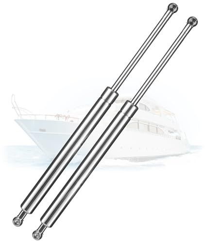 ARANA 500mm 267N Edelstahl Gasdruckfedern, 2 Stück Gasdruckfedern Lift Support Marine Gasdruckfedern für Boot Locker Camper Shell Heckscheibe Leer Topper Vordach Abdeckung