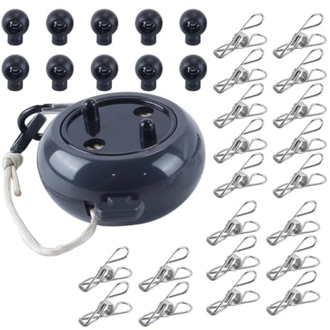 Orivin Ensemble De Corde À Linge Rétractable De Voyage De 10 M, Corde À Linge Portable, Corde À Linge De Camping, Cintre, Cordes De Séchage Réglables
