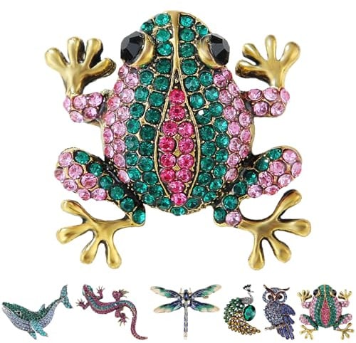 LaresDay Vintage Tierbrosche - Elegante Retro Tier Brooch aus Edelstahl, Hochwertige Tierfigur Anstecknadel für Damen, Hut, Tasche, Blazer - Einzigartiges Geschenk