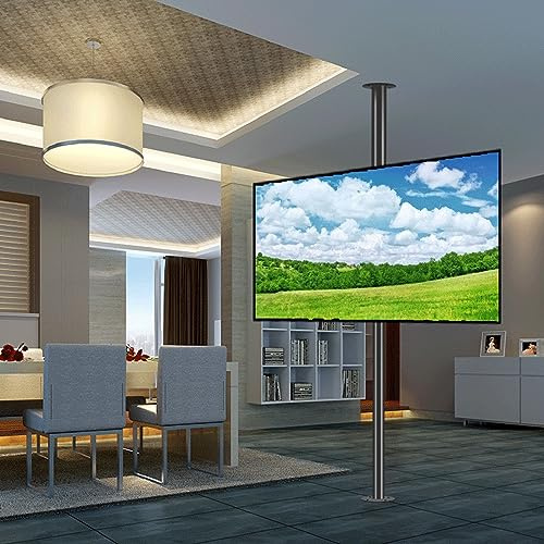 Ceiling TV Mount - Fits 32-75inch TV Ceiling Mount Adjustable Bracket - LCD TV 360 Degree Rotating Frame, Partition Wall Rotating Rack Rotating TV Cabinet Rotating Base,