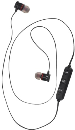 SHINEOFI Wireless Neckband In-ear Earbuds for Sports with Stereo Sound Comfortable Fit Noise-isolating Wireless Earphones for Running and Active Use Black Gift for Family and Friends