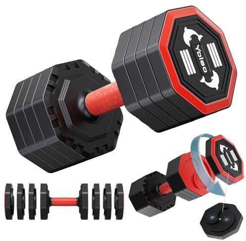 Yoleo Verstellbare Hantel Set, 4 In 1 Freie Gewichte Hanteln Set FüR Home Gym, 4kg 6kg 8kg 10kg Hanteln Paar Mit Tpu Weicher Gummigriff FüR Den Ganzen KöRper üBung Training (1)