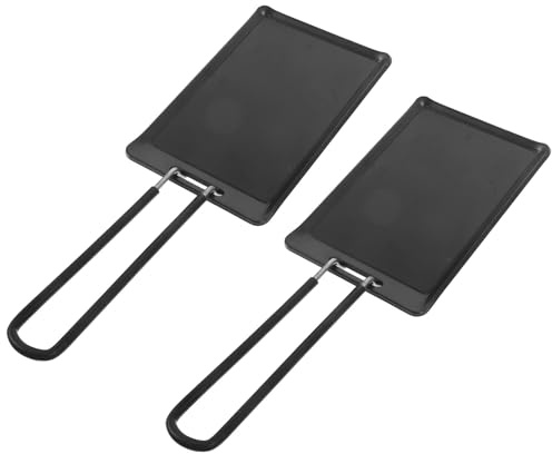 Kichvoe Outdoor Stainless Steel Bbq Grilling Pan with Detachable Handle 2pcs Portable Meat Grill Tray for Picnic and Camping