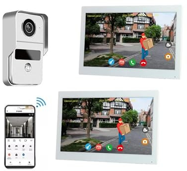 Videoportero conectado wifi para casa de pisos con 2 pantallas