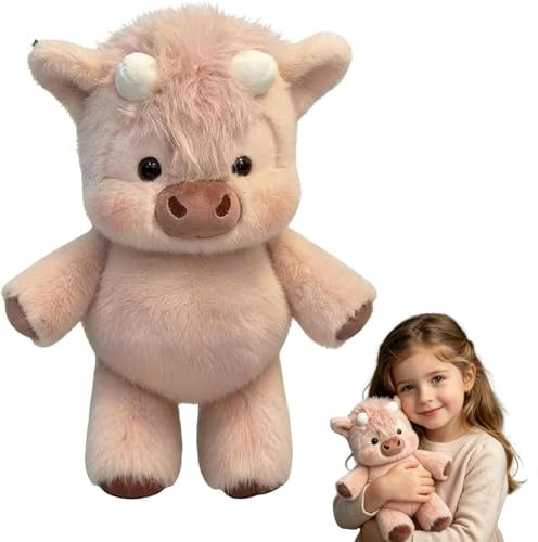 peluche che corre,45CM rosa pupazzo che corre,Morbido mucca che corre.