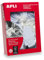 APLI - Cartellini con filo da 28 x 43 mm, colore: bianco, confezione da 500