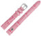 MARBURGER Uhrenarmband 12mm Leder Rose Silber Alligator Prägung Mit Naht - Montage Set 5281243000120