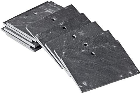 GardenMate® 10er Set Schilder aus Schiefer 10x7cm - Stil modern