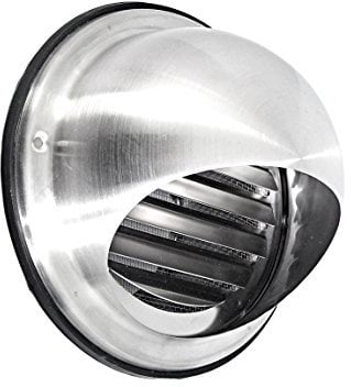 Intelmann Edelstahl Wetterschutzgitter Ø 100 Kugelform + Insektenschutzgitter (100 125 150 200)