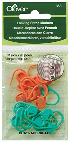 Clover Locking Stitch Markers-20/Pkg