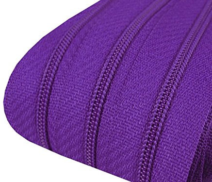 Schnoschi 2 m endlos Reißverschluss lila 3mm Laufschiene + 5 Zipper