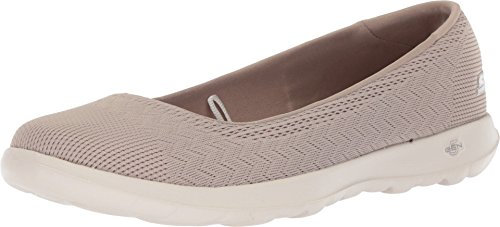 Skechers Performance Women's GO Walk Lite Ballet Flat,Taupe/Beige,7.5 M US