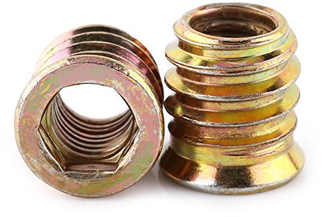 Packung Mit 20 Stück M6 /, Befestigungsteile Schrauben M8 / M10 Zinklegierung Möbel Hex Antrieb Nuss Gewindeeinsatz Holzeinsatz Muttern Sortiment(M8*15mm)