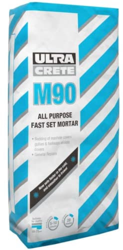Ultracrete M90 All Purpose Fast Set Mortar Bedding Ironwork General Repairs 25kg