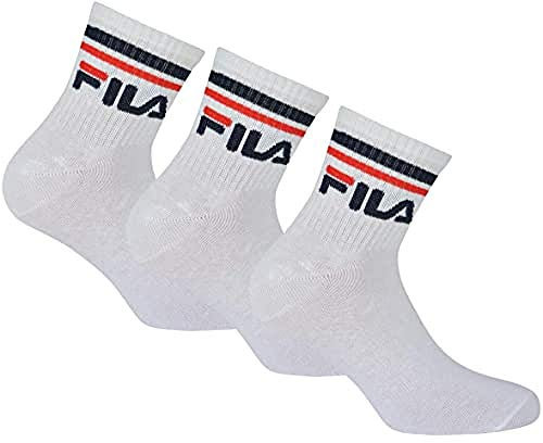 Fila F9398, Calcetín unisex, Blanco (White), 3 Par, 35/38