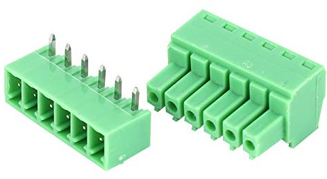 10 coppie di morsettiere morsettiera a 6 pin maschio femmina PCB morsettiera a vite 15 EDG 3.81mm modulo di distribuzione terminale preisolato