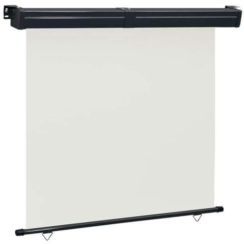vidaXL Balcony Side Awning, Outdoor Privacy Screen for Garden Balcony Terrace Patio Yard, Waterproof Sun Screen, Awning Blind, Cream