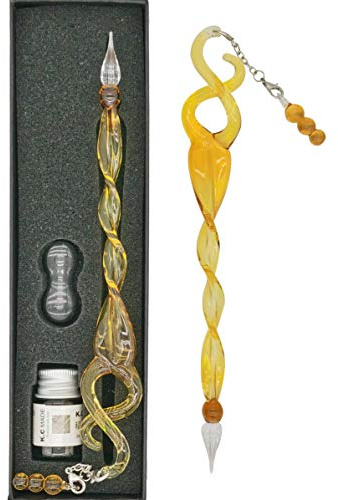 EACHHAHA Glass Dipping Pen,Crystal Signature Pen for Art,Writing,Signatures,Business Gift