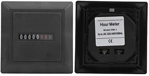 Contador de horas con pantalla digital, 220-240 V CA 50 Hz Herramientas con temporizador con alta precisión para maquinaria de construcción, vehículos de construcción