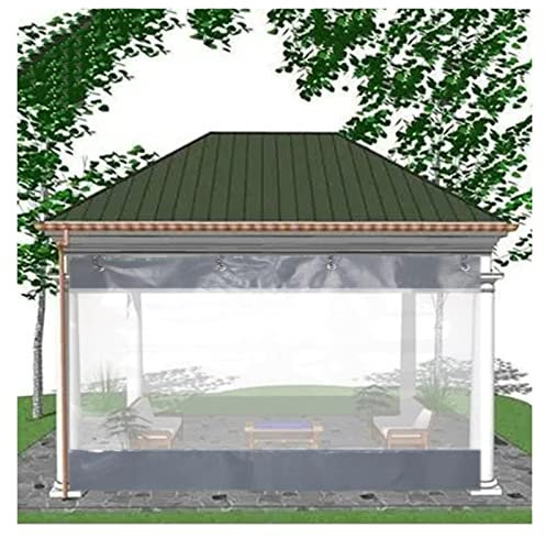KFGDFD Vorhang Transparent Windschutzscheibe Terrasse Outdoor Vorhang PVC Seitenwand für Terrassenüberdachung,Outdoor-Vorhänge mit Perforationen, 47 Größen (Size : 1.5x2m)