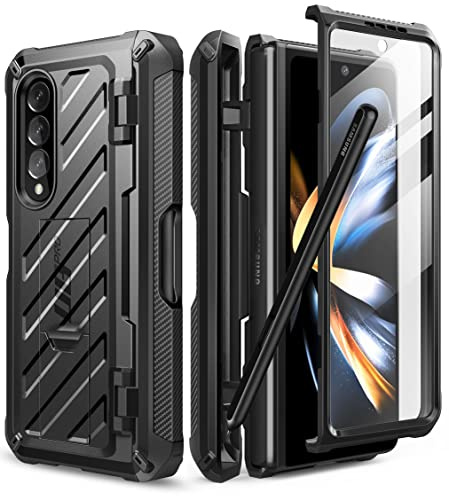 SUPCASE Unicorn Beetle Pro Full-Body Dual Layer Rugged Kickstand Case for 7.6-Inch Samsung Galaxy Z Fold 4 5G (2022),Thermoplastic Polyurethane, Built-in Screen Protector, Black
