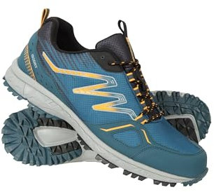 Mountain Warehouse Enhance Mens Waterproof Trail Running Shoes - Breathable, Soft, Comfortable & Durable Sneakers - for Spring Summer, Walking & Outdoors Mustard Adult Shoe Size 10