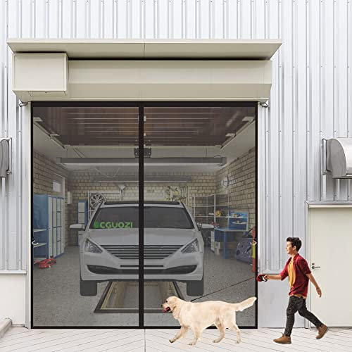 CGUOZI Magnetic Fly Screen Door, 165 x 200 cm with Heavy Duty Keep Away from Mosquitoes Curtain for Door Curtains Keep Bugs Out Lets Fresh Air in Black