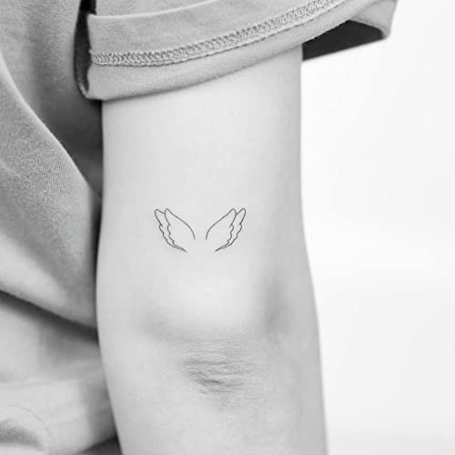 Inkster® Flügel Tattoo | Temporäres Tattoo mit EU-Kosmetikzertifizierung | wasserfest + vegan | revolutionäres 2-Wochen-Tattoo | Fake Tattoos und Klebetattoos für Erwachsene