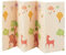 Juskys Kinder Spielmatte Jakob 180x200 cm Tiere - XXL Matte für Babys - Schaumstoff Spielteppich faltbar, Soft & wendbar - Boden - Krabbelmatte Beige
