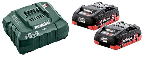 Metabo Basis-Set 2 x 18 V LiHD 4,0 Ah Akkus & ASC 55 Ladegerät, 685163380