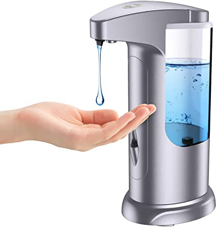 Ankilo 12.5oz Automatic Liquid Soap Dispenser, Touch-Free Battery Operated Adjustable Soap Dispensing, Volume Premium for Kitchen Bathroom Toilet
