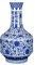 Vasen Vase aus Keramik, handgefertigt, blaues und weißes Muster, TV-Schrank, Tischzubehör