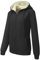 MOVE BEYOND Giubbotto Felpa da Donna con Cappuccio Foderato in Pile Caldo Giacca Invernale a Maniche Lunghe con Zip Hoodie Casual Monocolore, Nero, M