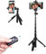New 47 inch Selfie Stick Phone Monopod Tripod with Wireless Remote Shutter Phone Clip Holder Compatible with iPhone 14 13 12 11 pro Max Xr X 8 Plus Android Smartphone for Travelling Shooting