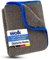 wolk Auto Trockentücher 1200 GSM Mikrofaser - Farbe: grau/blau - Maße (BxH): 40,0 x 40,0 cm - Saugstark - Kratzfrei - Fusselfrei - Extra groß - PKW - Motorrad
