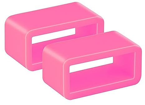 Taffstyle 2 Stück Uhren Armband Schlaufen Ersatzschlaufen Ersatz Ring Uhrenarmbänder Silikon Silikonuhr Armbanduhr Sport Uhr Farbige Sportuhr Set Pink Kinder 14mm