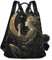 GAIREG Hexen Mandala Symbol Damen Rucksack Geldbörse Anti Diebstahl Casual Mode Tasche mit Pompon, Frauen und Mond