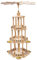 Rudolphs Schatzkiste Pyramide Selbstbausatz groß Höhe ca. 50cm NEU Holzpyramide Tischdekoration Dekoration Weihnachten Wärmespiel Lichter Figur Edelholz Seiffen Erzgebirge Holz Flügel Kerzen