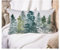 EKOBLA Dekorativer Kissenbezug mit Aquarell-Tannen, Wald, Nadelbaum, Dschungel, länglich, rechteckig, für Sofa, Bett, Couch, Baumwollleinen, 30,5 x 50,8 cm