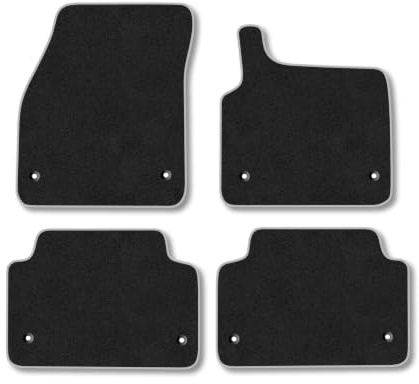 Land Rover Range Rover Evoque (2019+) [Manual] Carpet Car Mats | Grey Edge Trim Tailored Fit Floor Mats Full Coverage Protection Accessories Easy Clean Anti Slip Made in the UK