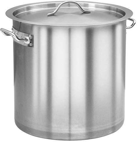 Marmite Traiteur avec Couvercle, Faitout à Induction Inox Marmite à Soupe Marmite 27 L 32x32 cm Acier inoxydable