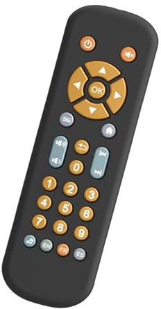 perfk Jouets à distance pour bébé, jouet réaliste pour tout-petits, télécommande TV, ensemble de jeu de simulation de téléphone à distance pour filles et, noir