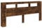 vidaXL Tête de Lit à LED, Panneau avec Rangement, Accessoire de Lit, Tête de Cadre de Lit Chambre, Chêne Fumé 220x18,5x103,5cm Bois d'Ingénierie