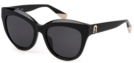 Furla Damen Sfu780 Sonnenbrille, Schwarz (Shiny Black), 52
