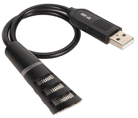 Haofy Mini USB Microphone, Noise Reduction Mute Function High Sensitivity Omnidirectional Mini USB Gooseneck Microphone Easy To Use for Laptop