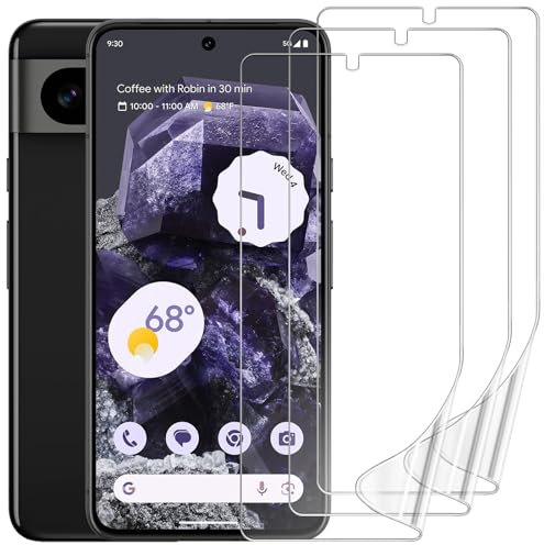 DYNASCO 3 Pièces Protecteur D'écran pour Google Pixel 8, HD TPU Film Protection Écran pour Google Pixel 8 6.2 - Sans Bulles, Ultra Résistant, Compatible avec D'empreintes