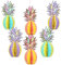 EASY JOY Hawaii Deko 6er Ananas Set Wabenbälle Bunt Tropisch Honeycomb Balls Pompons Deko Wabenkugeln Geburtstag Deko Party Dekoration