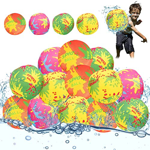 Wasserbälle 12 Stück, Wasserbomben Wiederverwendbar, Wasserball Klein, Wasserbomben Bälle, Pool Spielzeug Wasserballons Geeignet für Sommer im Freien Strandparty