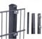 HORI® Doppelstabmattenzaun I 8/6/8 Komplettset I wahlweise mit Eckpfosten I mit Abdeckschiene oder Klemmhalter I Anthrazit I Höhe 143 cm I Länge 24 m